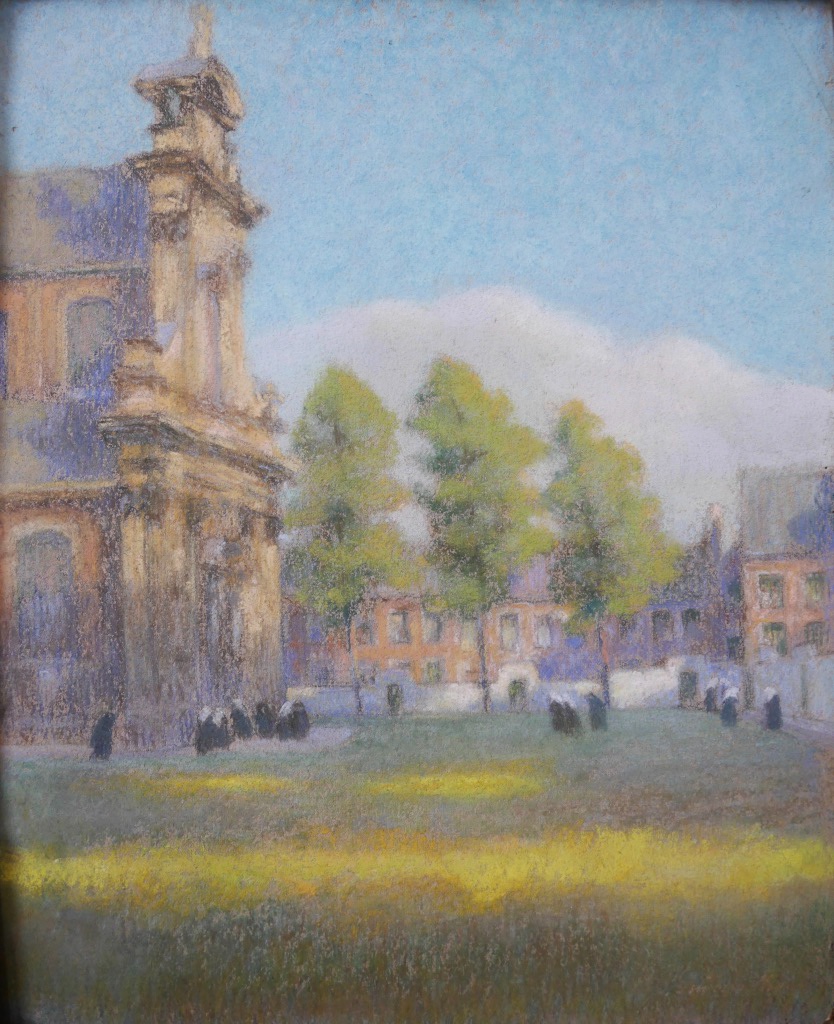 The Little Beguinage In Ghent Our Lady Ter Hoyen Pastel Nones Belgium-photo-2