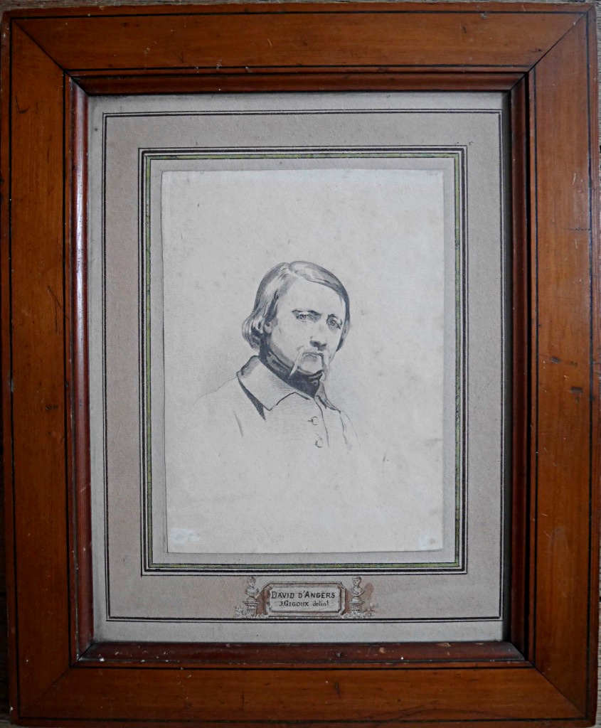 Portrait Of David Of Angers Drawing By His Friend Jean François Gigoux Sculptor-photo-3