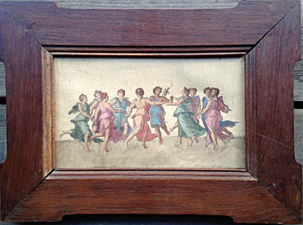 The Muses Dancing With Apollo Nineteenth Oil On Canvas After Baldassarre Peruzzi-photo-3