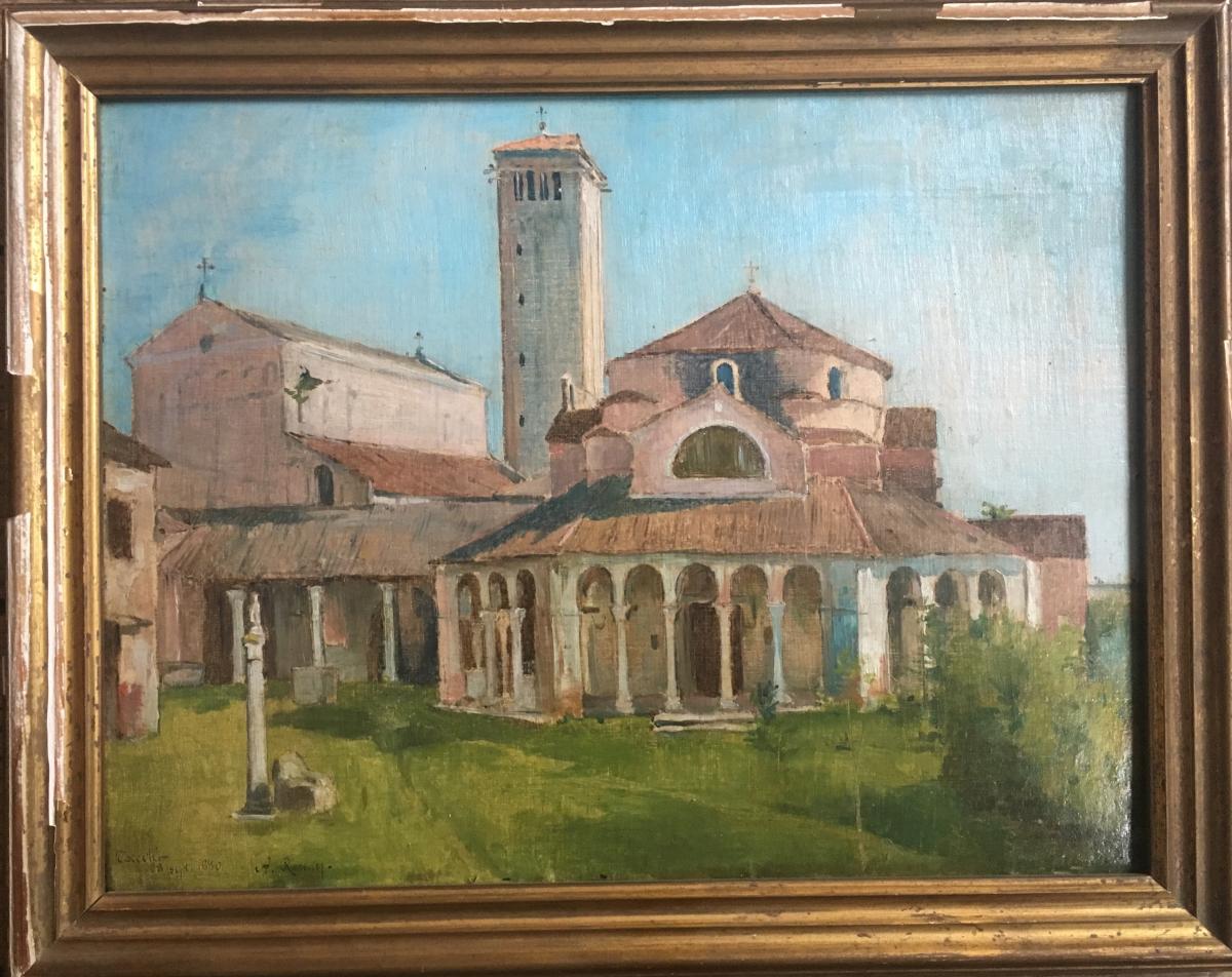 Île de Torcello Venise par Cornelis Ary Renan Vue Italie 1880 Cathédrale-photo-2