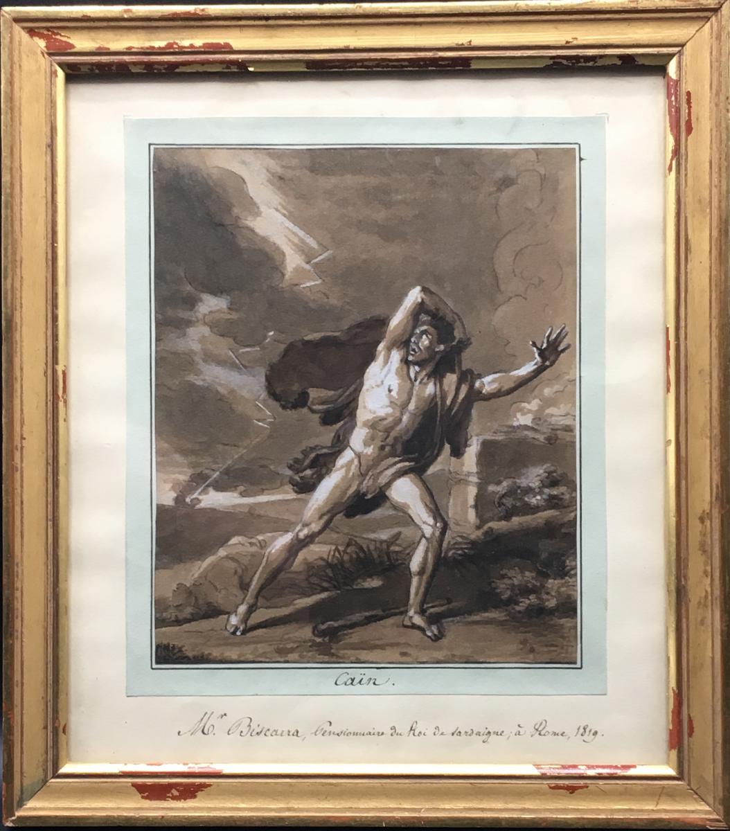 The Remaint Of Cain Jean Baptiste Biscarra 1817 Preparatory Drawing-photo-4