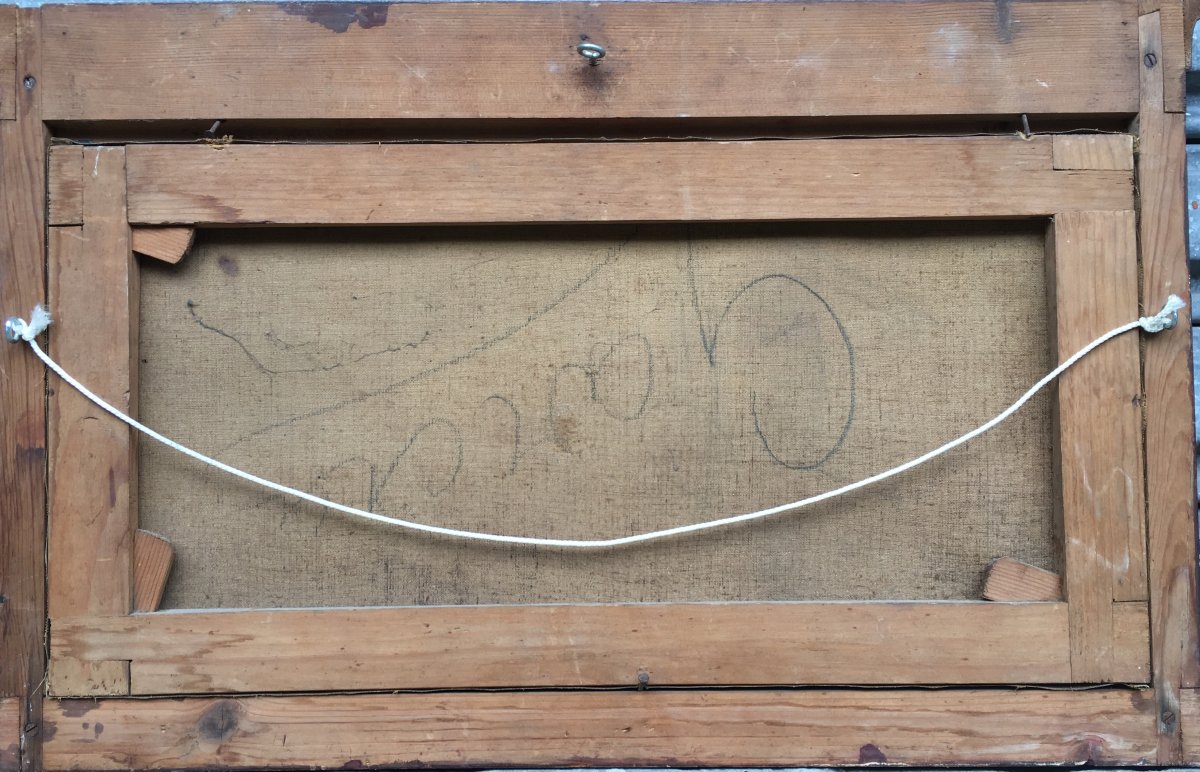 Acropole D’athènes Par José Garnelo Y Alda Huile Sur Toile XIXème Grèce-photo-2