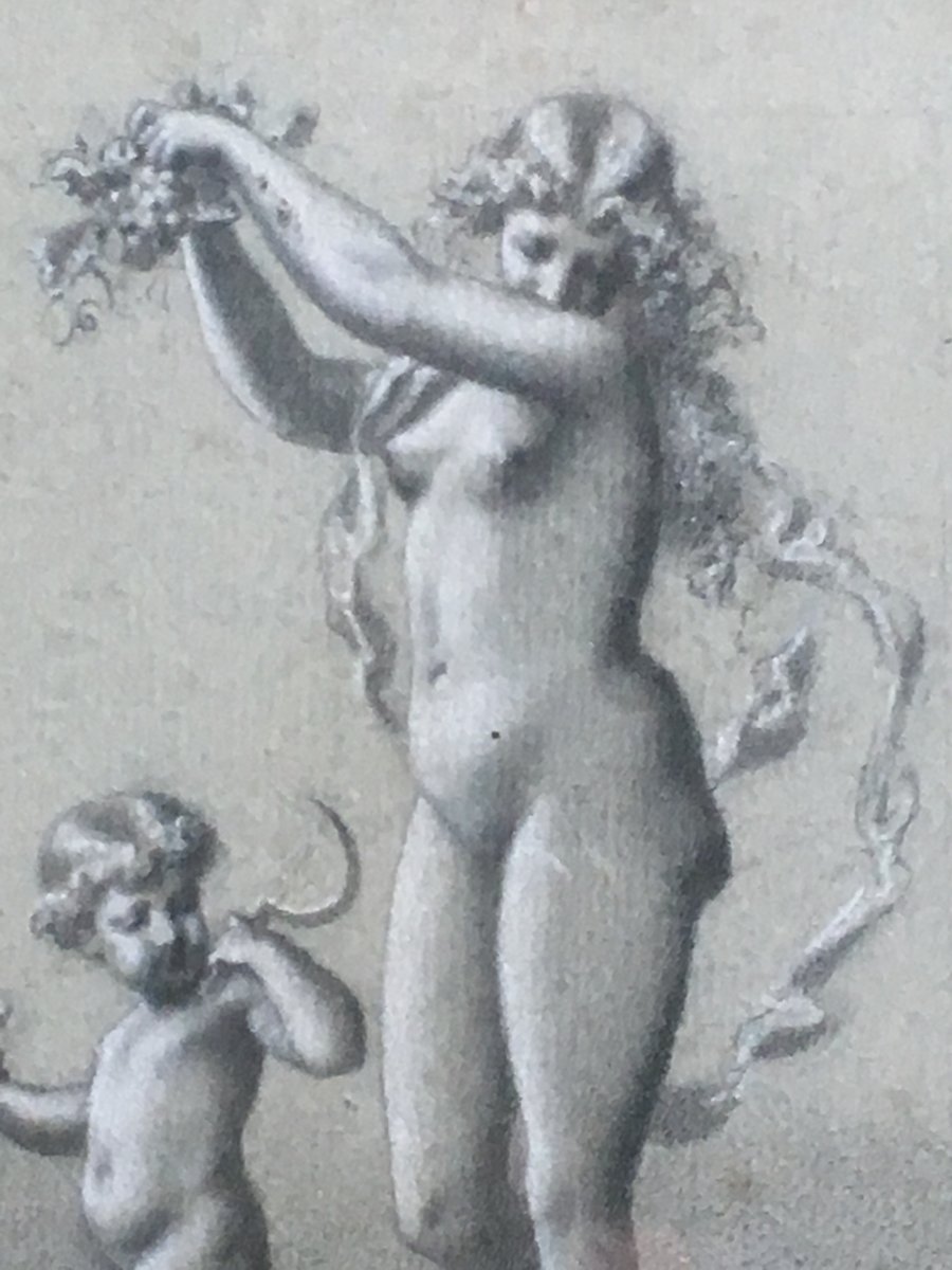 Léon Vuilleminot Said Erpikum Bacchante And Boy 1861 Drawing-photo-4