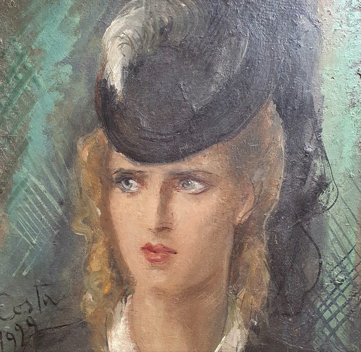 Pilides Tino Costa Portrait De Femme l'Amazone 1929 Huile Sur Toile -photo-4