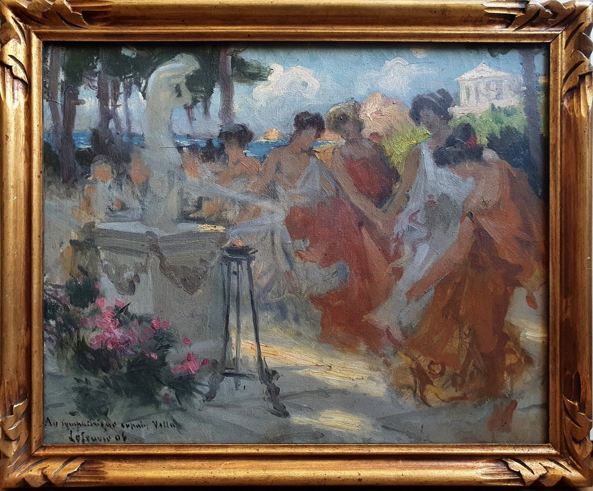 Jean Lefeuvre Bacchanales Huile Sur Toile 1906 Grèce -photo-2