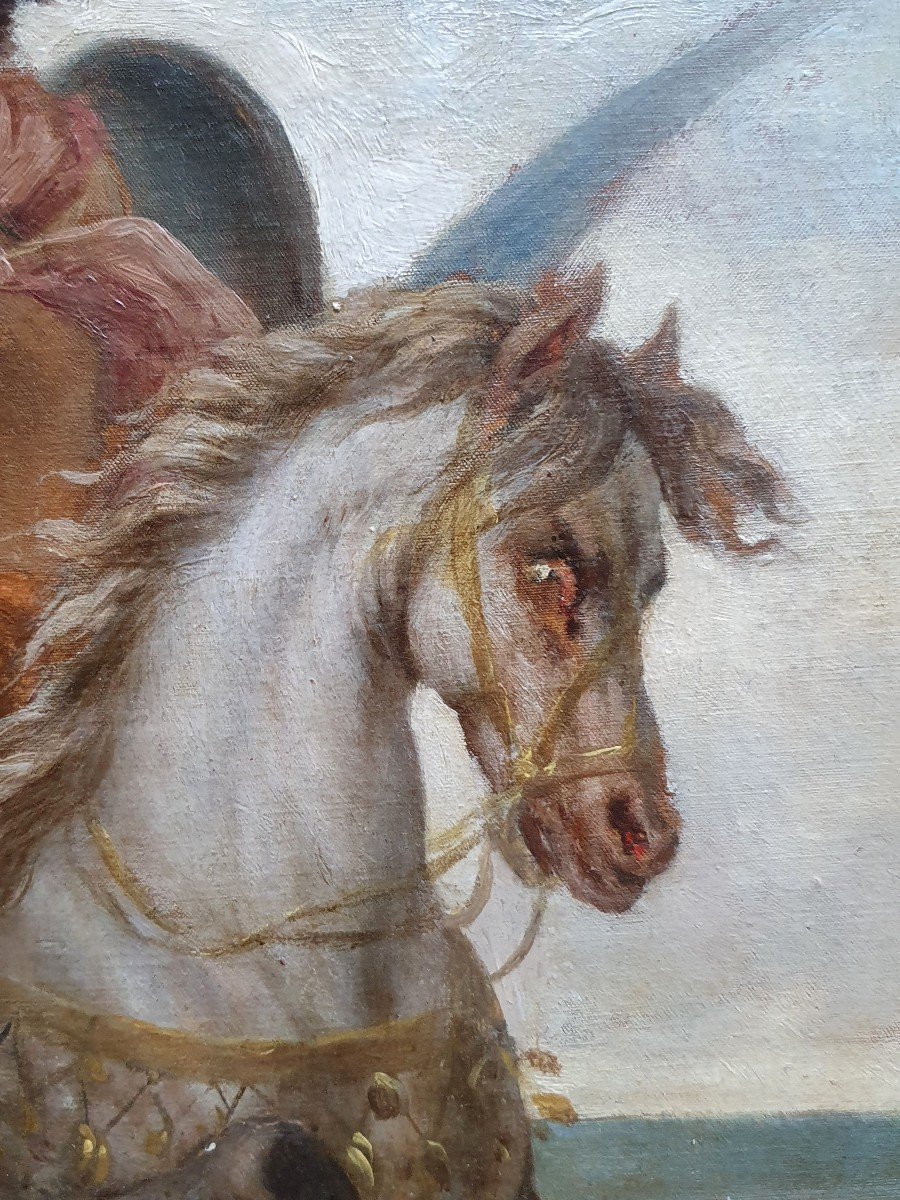 Félix Lacaille Persée Délivrant Andromède Huile Sur Toile Tête De Méduse Esquisse-photo-2