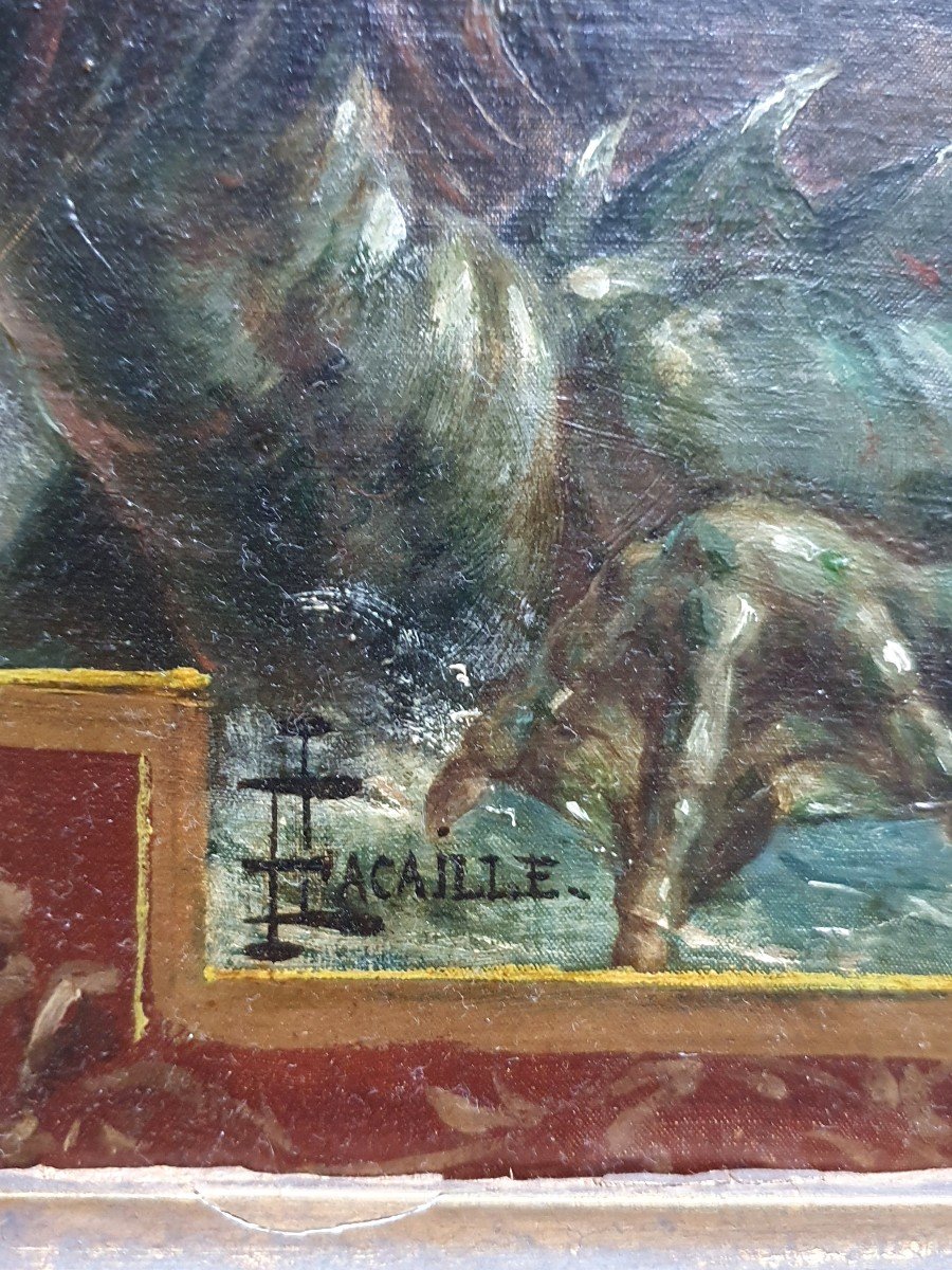 Félix Lacaille Persée Délivrant Andromède Huile Sur Toile Tête De Méduse Esquisse-photo-3