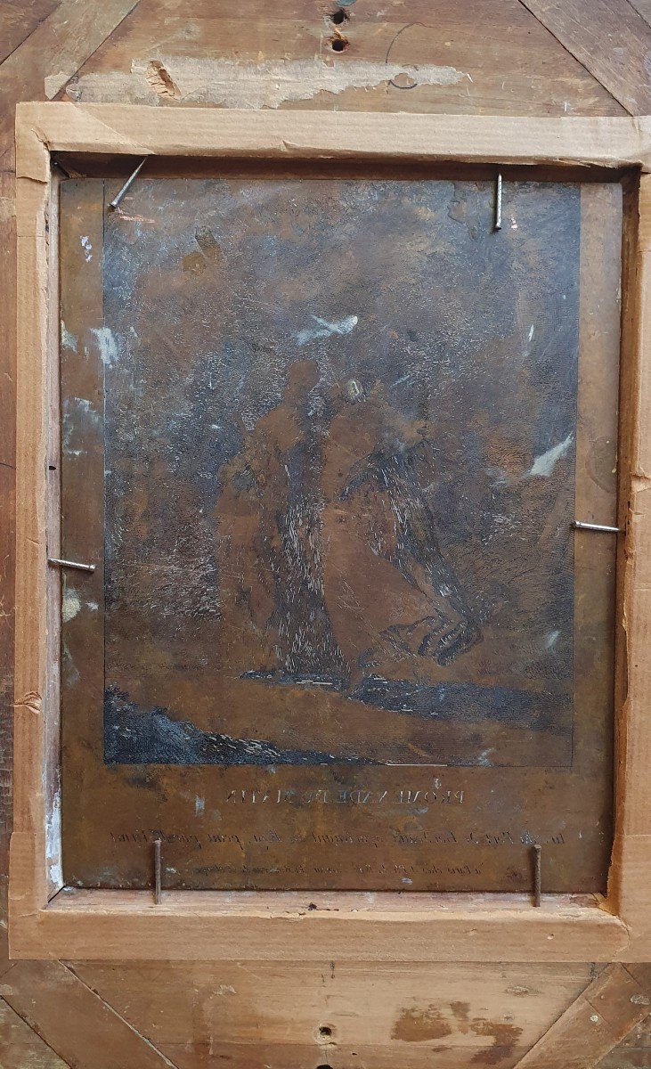 Portrait Man 1802 Maison De Bruxelles Oil On An Engraved Copper By Vernet Library-photo-1