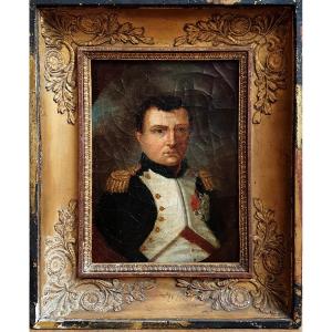 Napoléon Ier, Empereur Des Français Portrait Huile Sur Toile Caldairou 1829