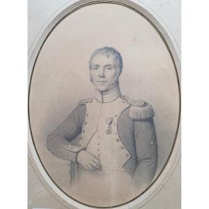 Portrait d'Un Lieutenant Epoque Empire Napoléon Début Du XIXéme Siècle Dessin cuirassiers 