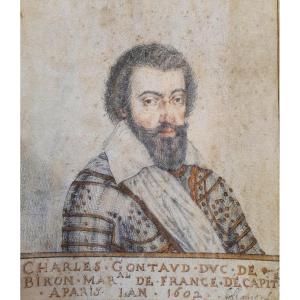 Thierry Bellangé Portrait de Charles de Gontaut Duc de Biron Peintre lorrain vers 1620