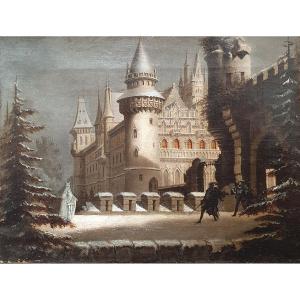Attributed To Alphonse De Neuville, *hamlet* By Ambroise Thomas, 1868, *ghost*, Denmark, Oil On Canvas 