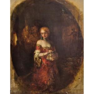 "pandora's Box," Oil On Canvas, 1868, From The Circle Of Gustave Moreau; Signature To Be Identified