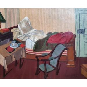 Henry Wabel La chambre huile sur toile 1913 Art moderne artiste Suisse Zurich