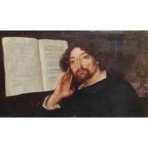 Portrait Of Eugène Gigout Organist And Composer Oil On Canvas