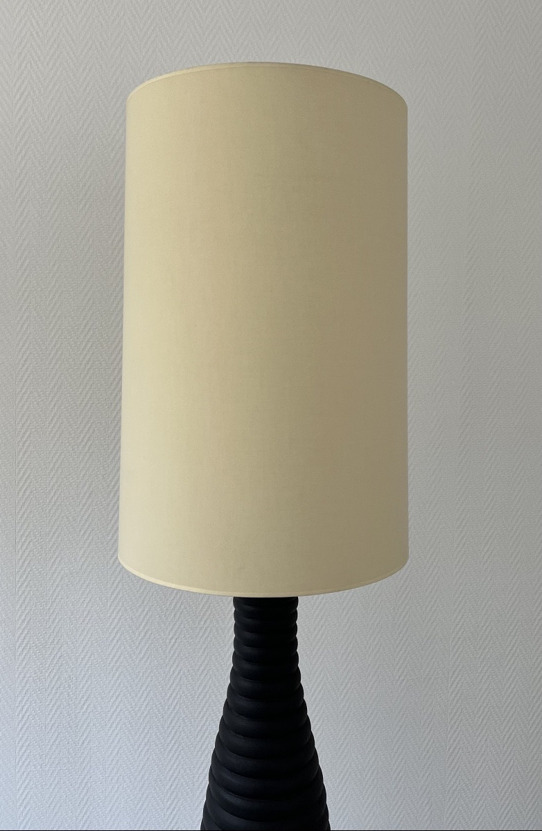 Large Black Ceramic Table Lamp-photo-3