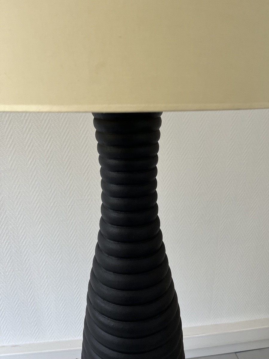 Large Black Ceramic Table Lamp-photo-6