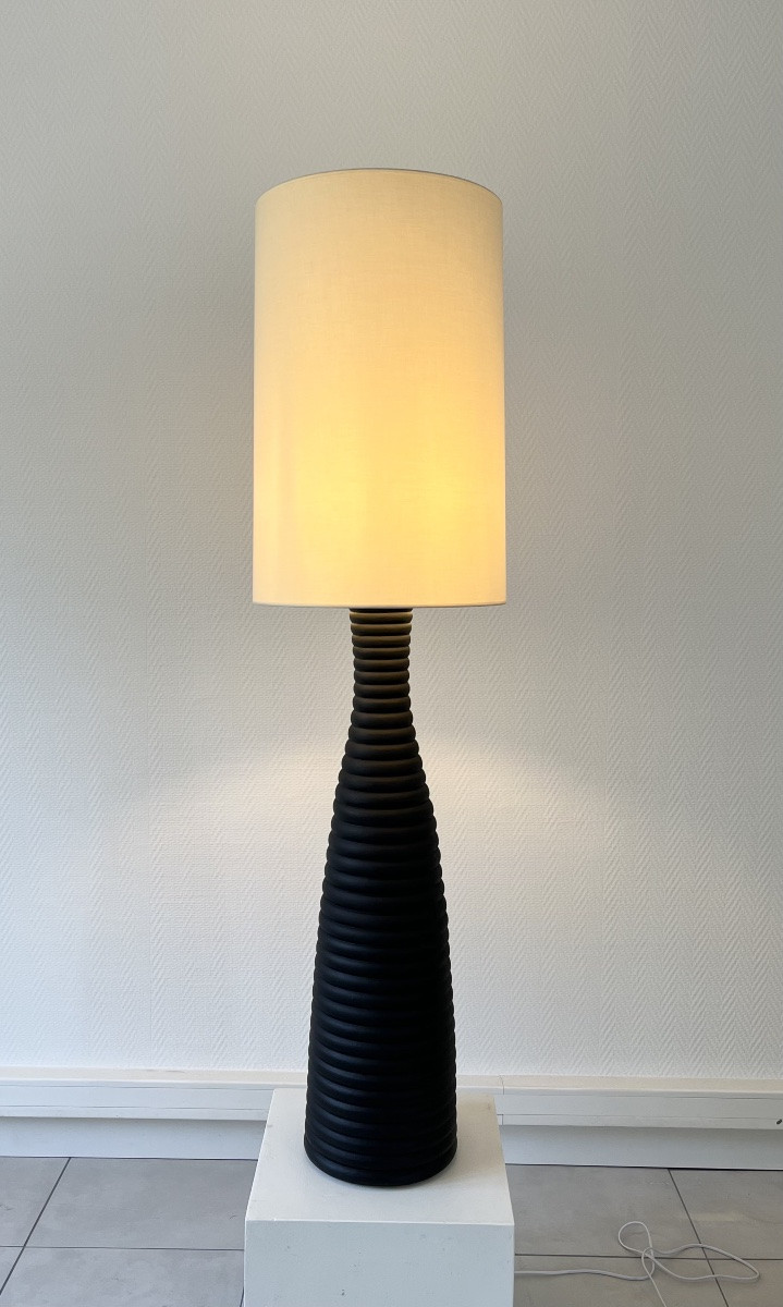 Large Black Ceramic Table Lamp-photo-8