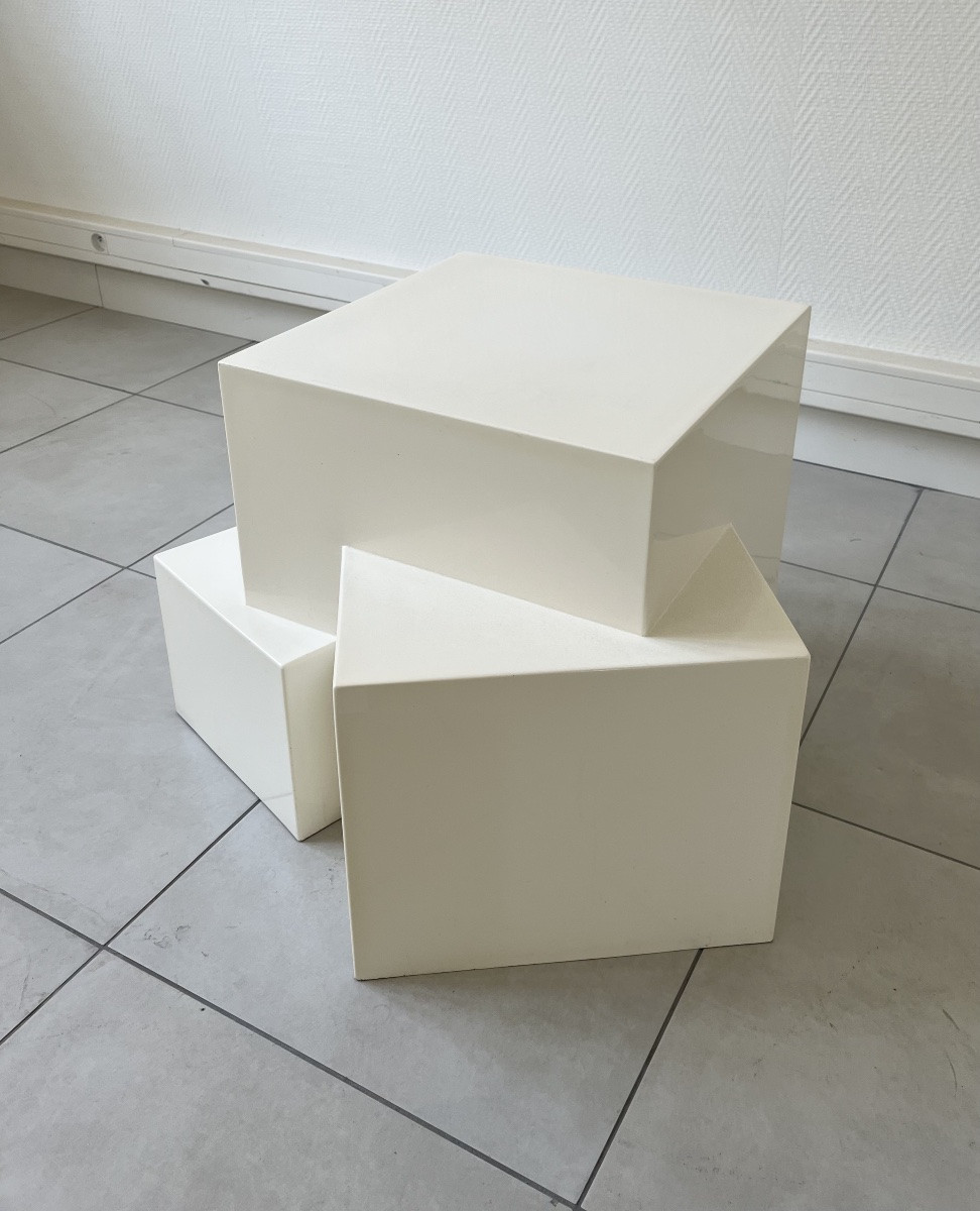 Pair Of Side Tables By Philippe Cheverny -photo-3