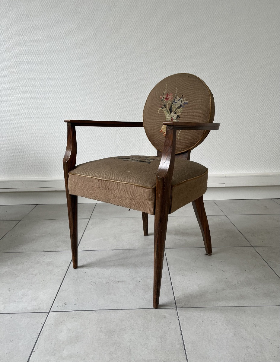 Set Of 4 Bridge Chairs By Jean Pascaud-photo-1