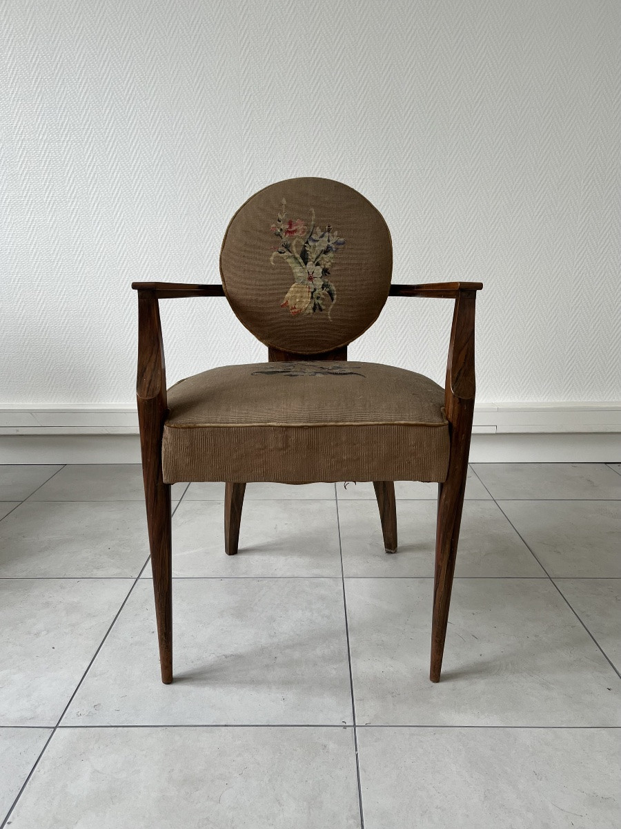 Set Of 4 Bridge Chairs By Jean Pascaud-photo-2