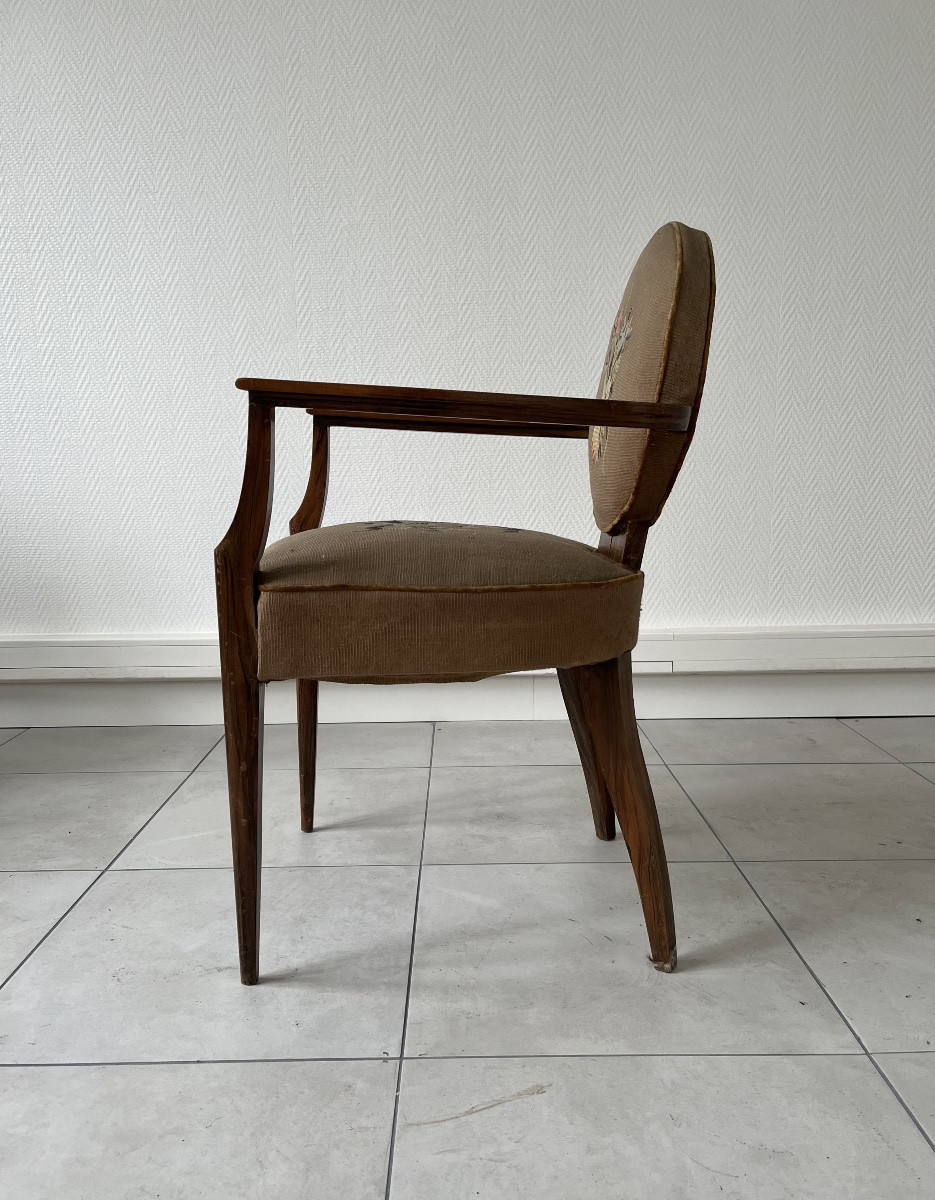 Set Of 4 Bridge Chairs By Jean Pascaud-photo-3