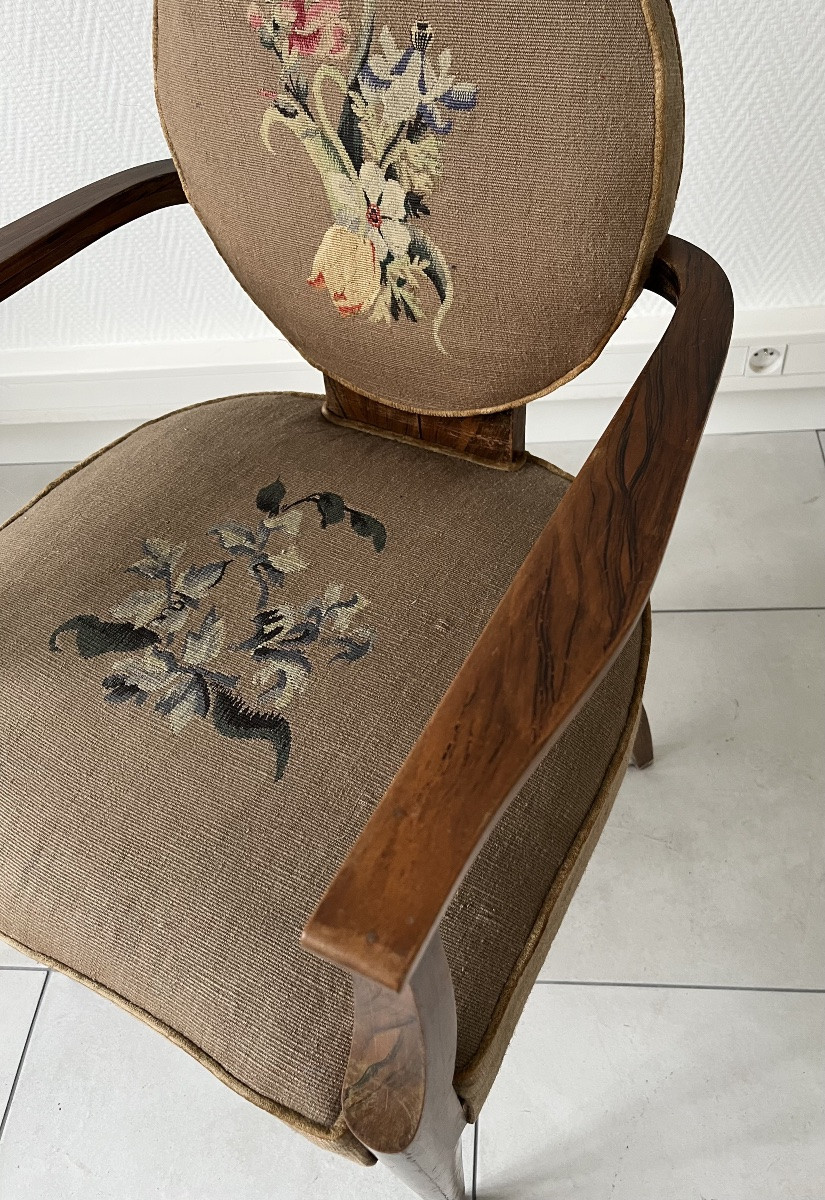 Set Of 4 Bridge Chairs By Jean Pascaud-photo-7