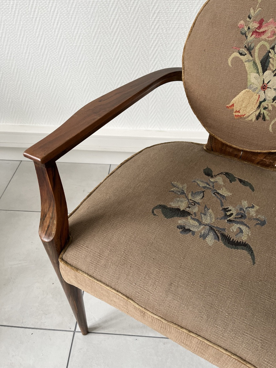 Set Of 4 Bridge Chairs By Jean Pascaud-photo-8