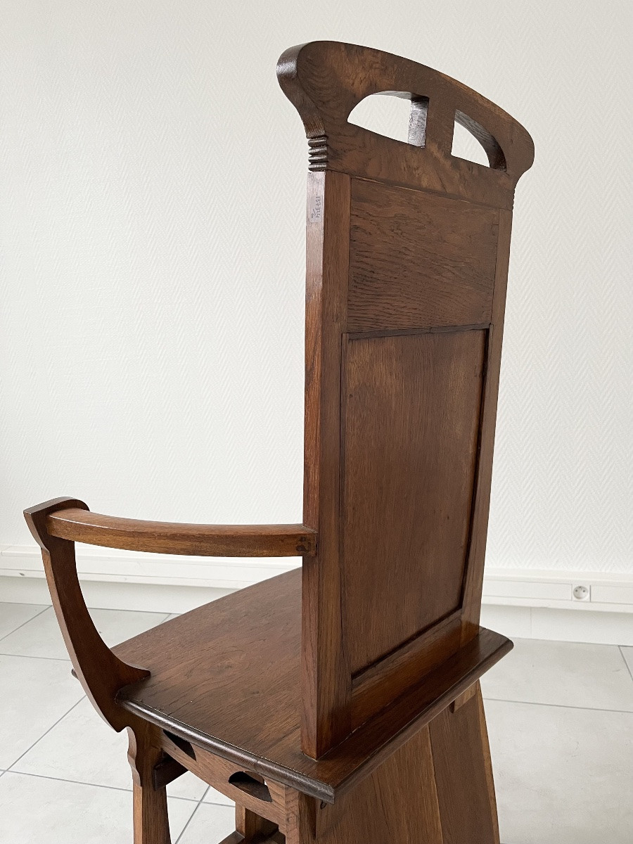 Set Of 4 Arts & Crafts Armchairs -photo-7