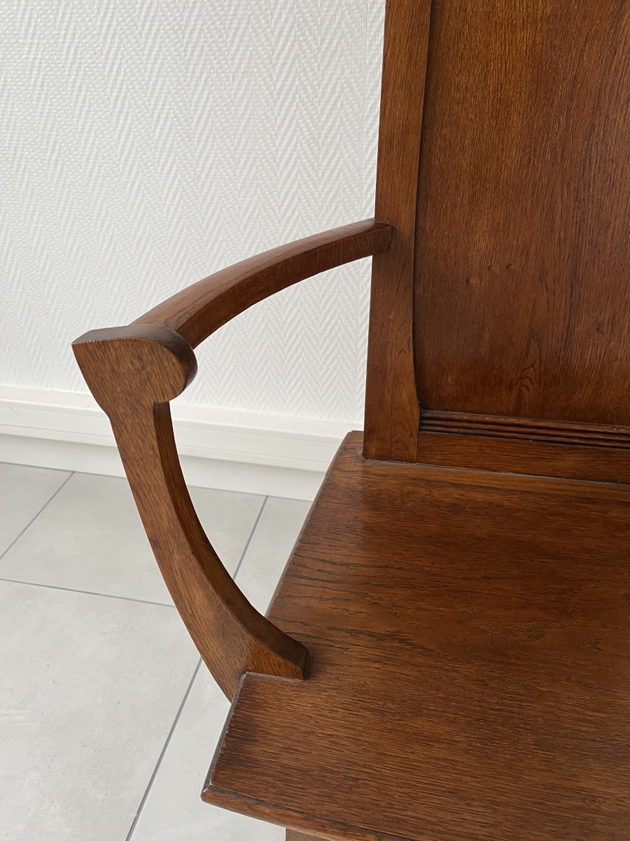 Set Of 4 Arts & Crafts Armchairs -photo-8