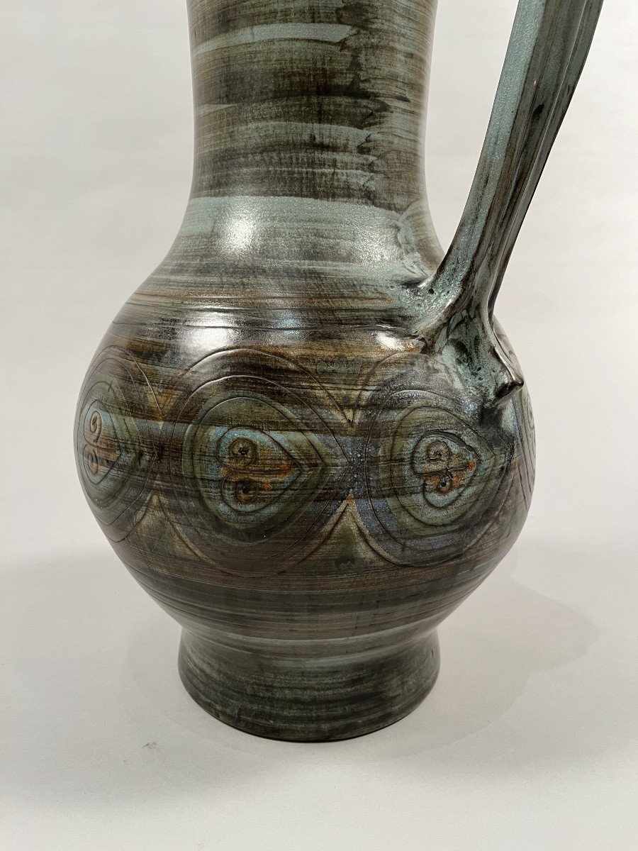 Important Ceramic Vase By Jean De Lespinasse-photo-5