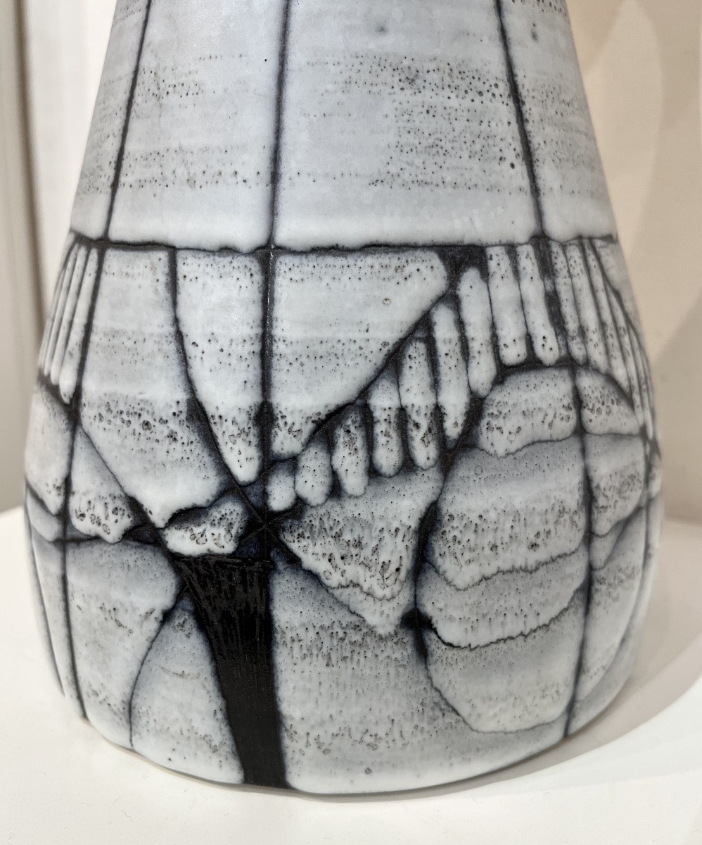 Important vase en céramique émaillée, Robert Dupannier-photo-3