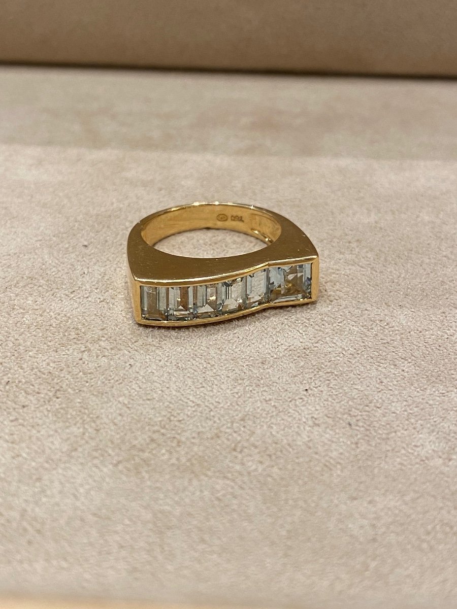 Bague Moderniste Aigue-marine-photo-2