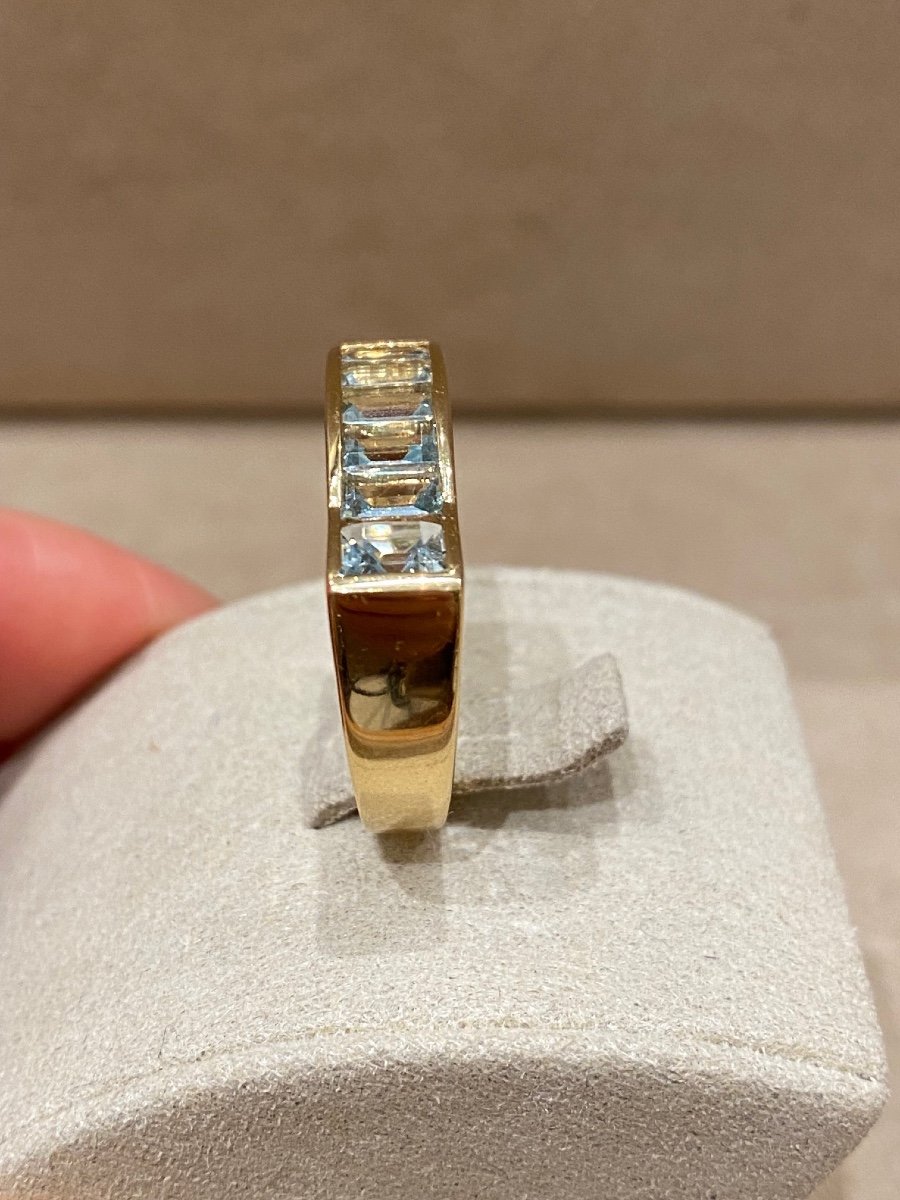 Bague Moderniste Aigue-marine-photo-5