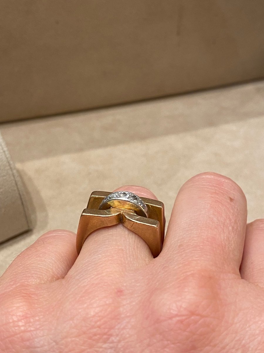 Stylized Bridge Tank Ring-photo-2