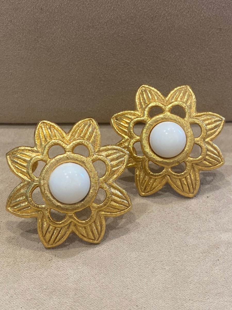 Givenchy, Large Flower Earrings 