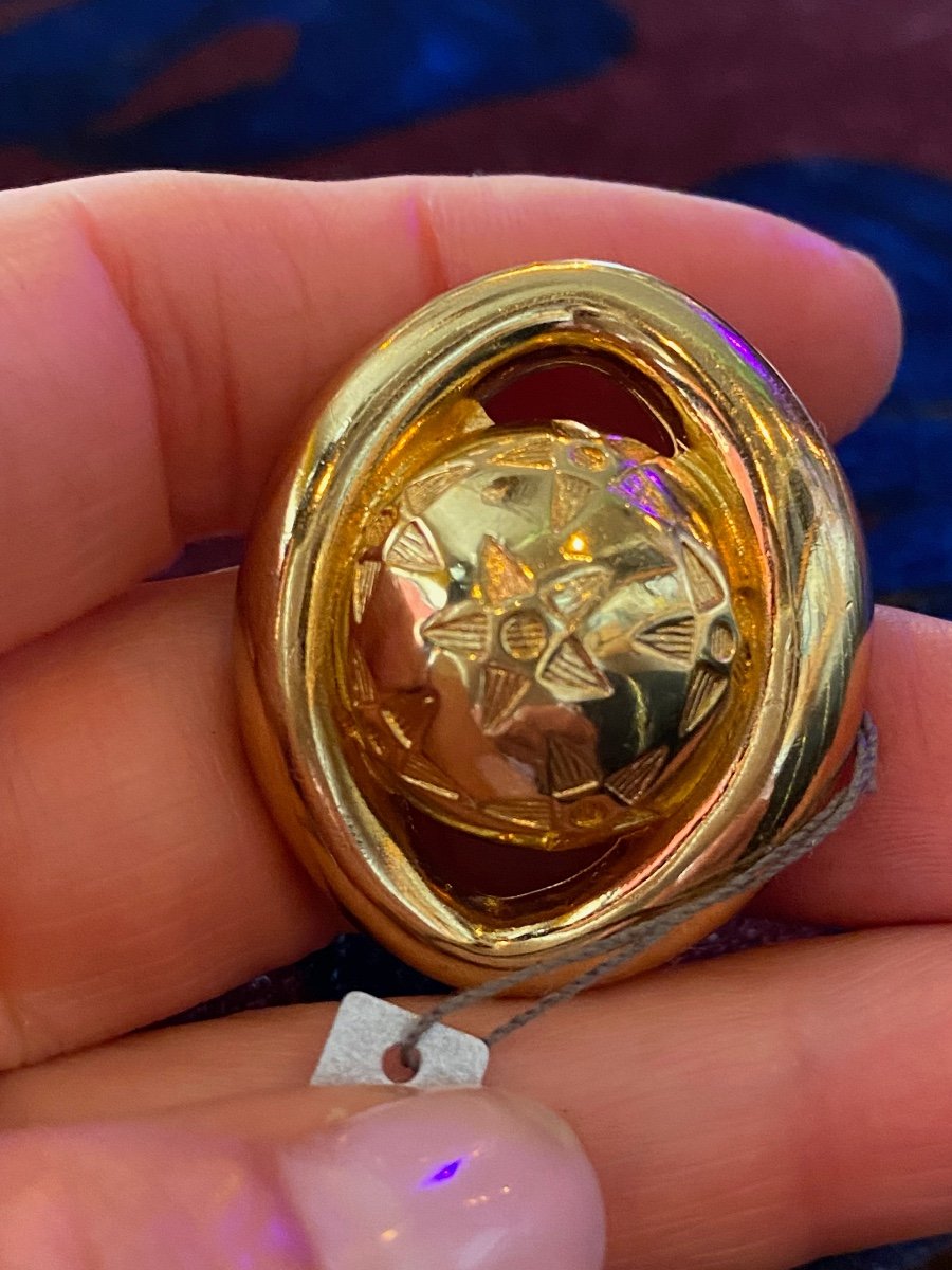 Celine, Vintage Starry Sun Brooch-photo-4