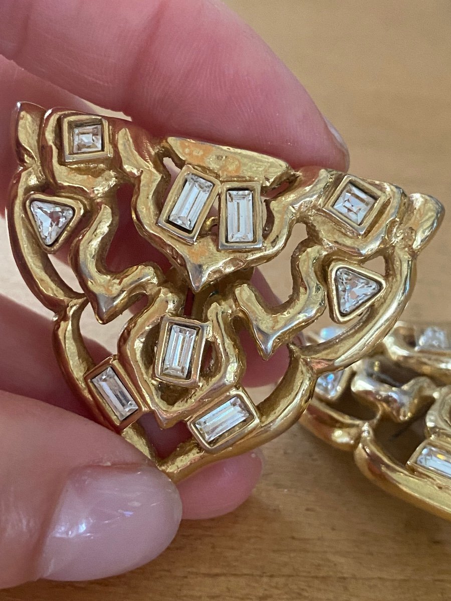 Yves Saint Laurent, Rares Boucles d'Oreilles "ottomanes"