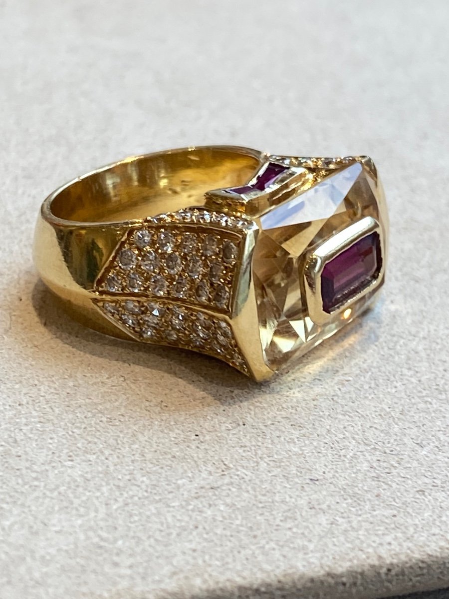 Citrine & Diamond Ring-photo-4