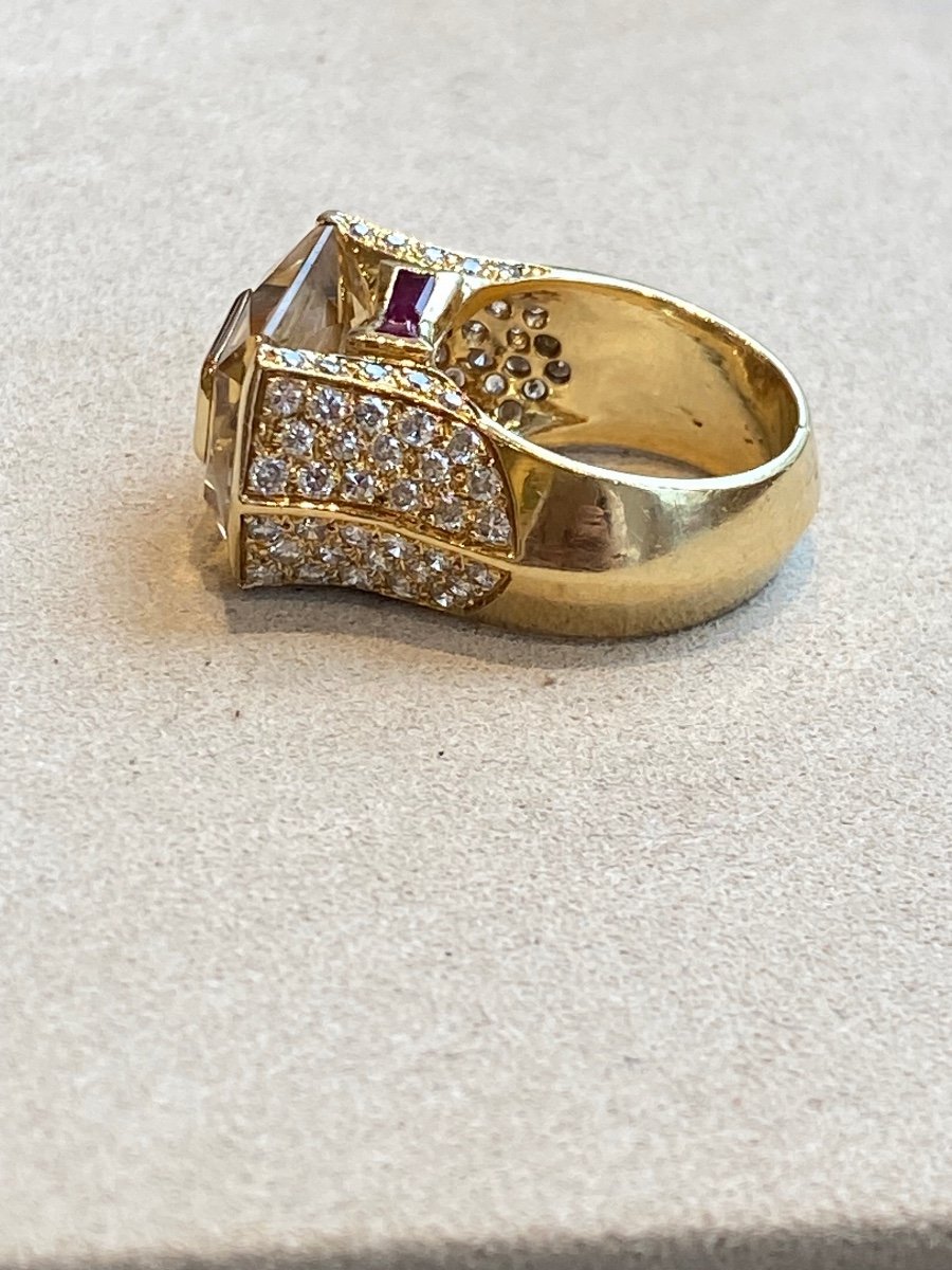 Citrine & Diamond Ring-photo-2
