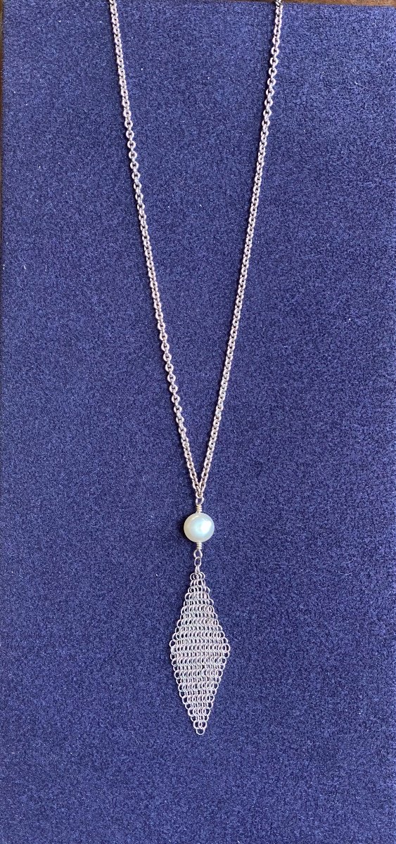 Tiffany & Co, Collier Argent Houppe Par Elsa Peretti