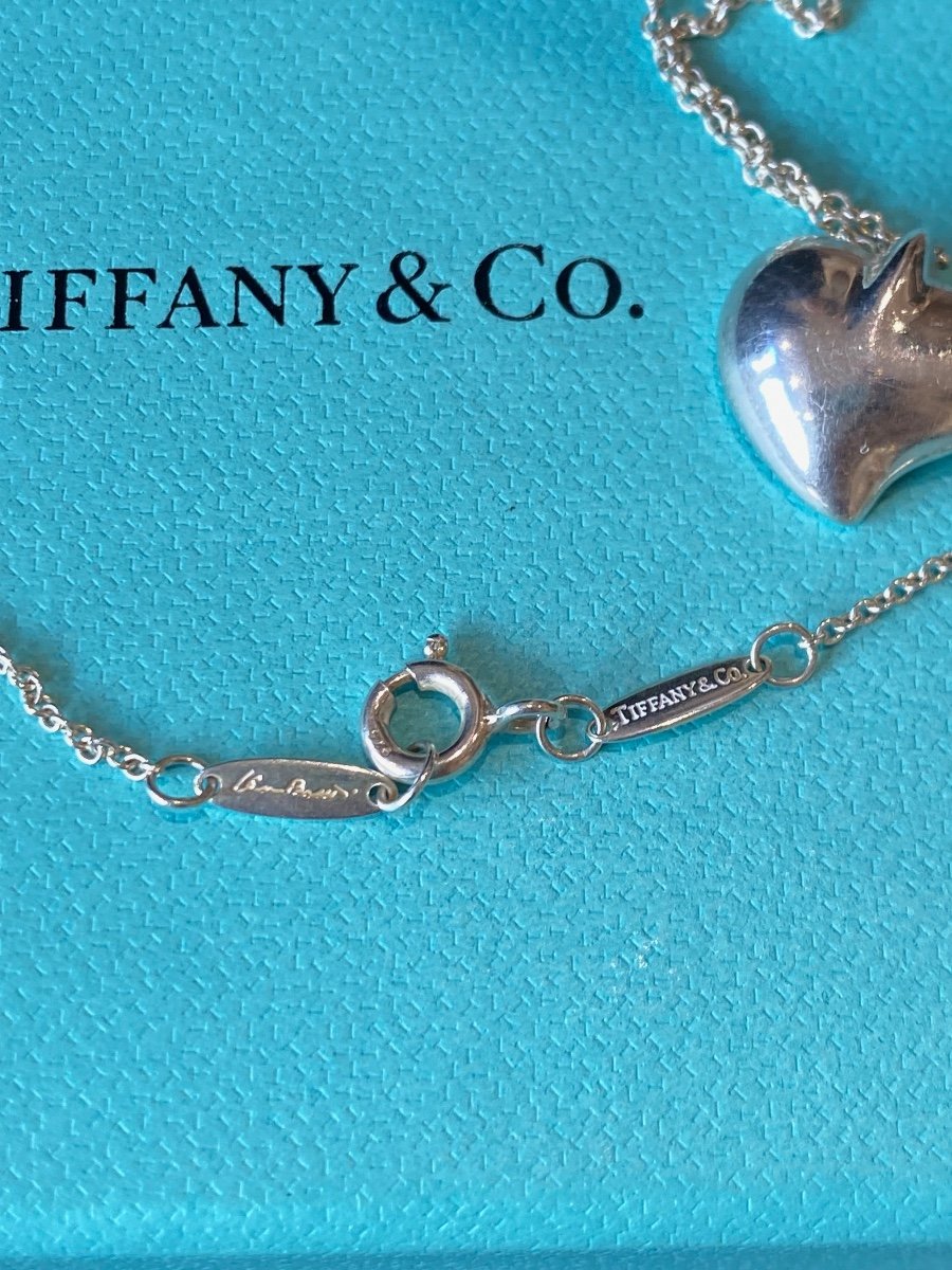 Tiffany & Co, Silver Heart Necklace By Elsa Peretti-photo-3
