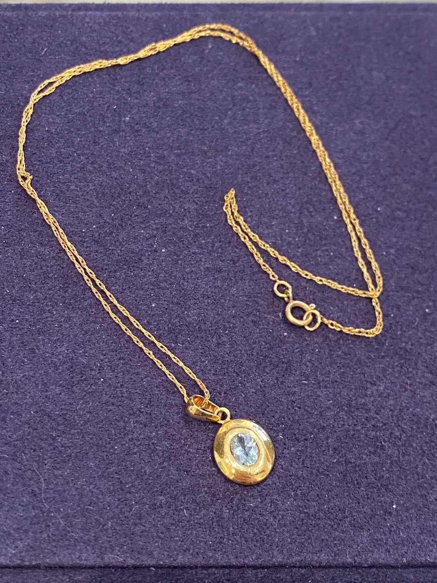 Pendentif aigue-marine 