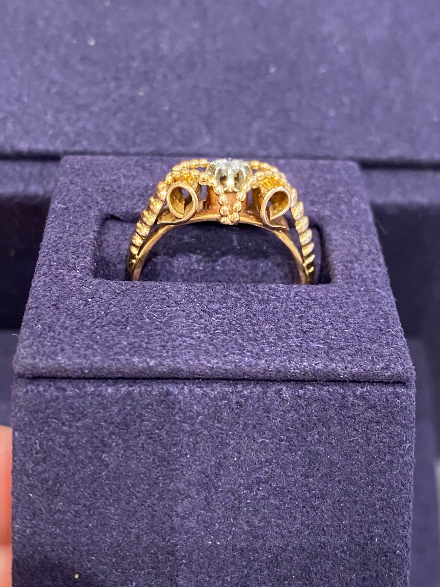 Vintage Rose Gold And Diamond Ring-photo-2