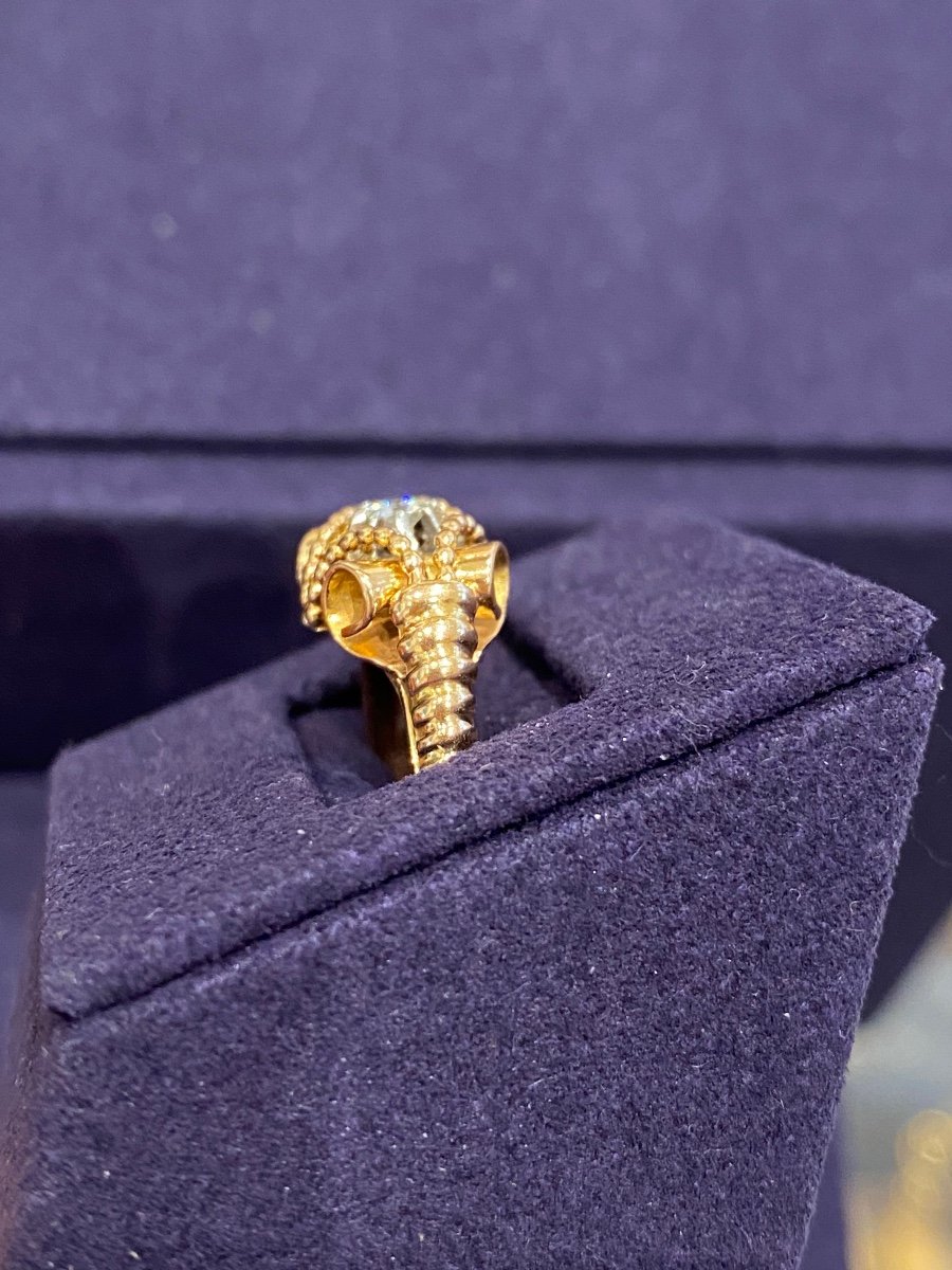 Vintage Rose Gold And Diamond Ring-photo-3