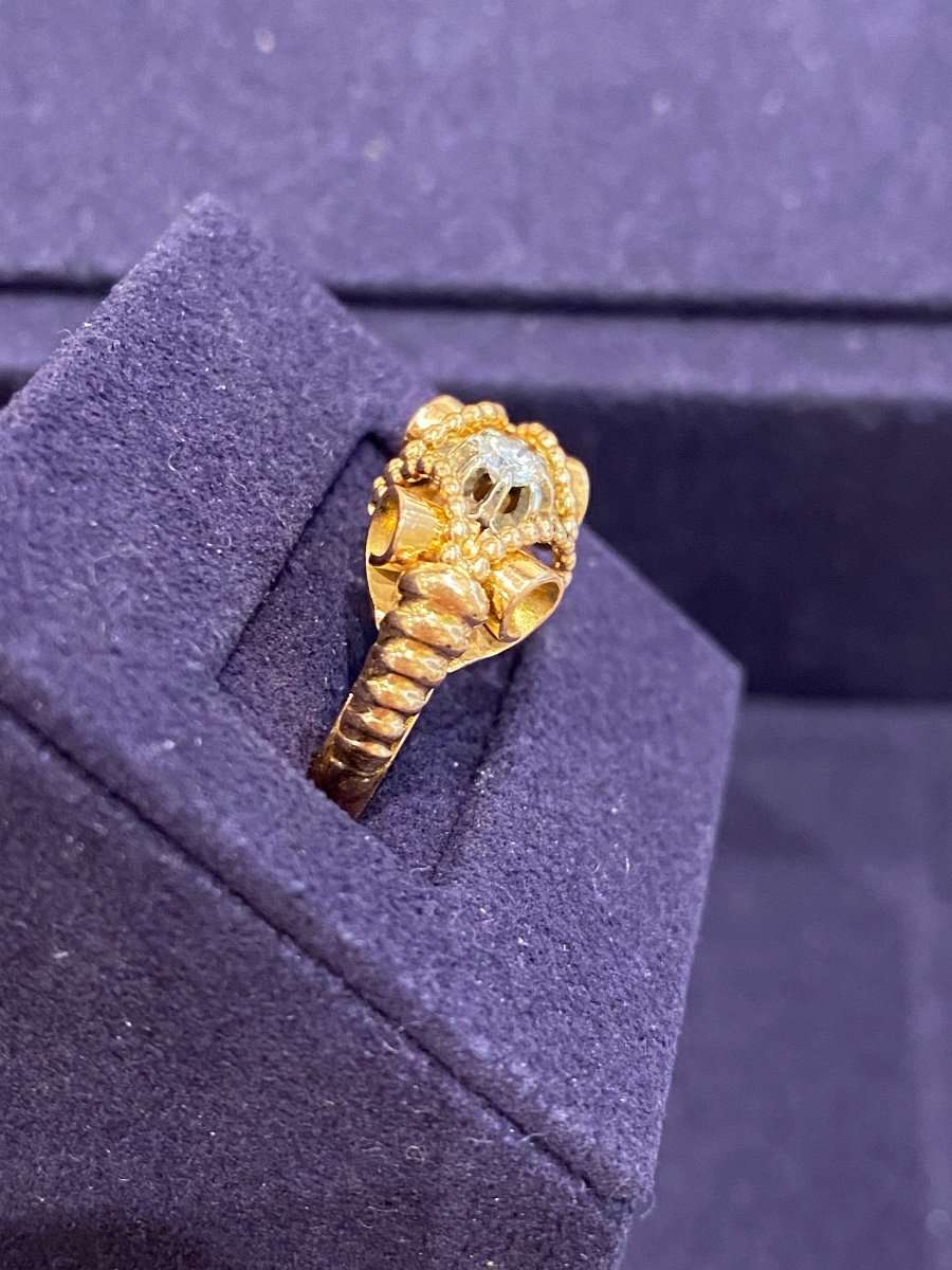 Vintage Rose Gold And Diamond Ring-photo-4
