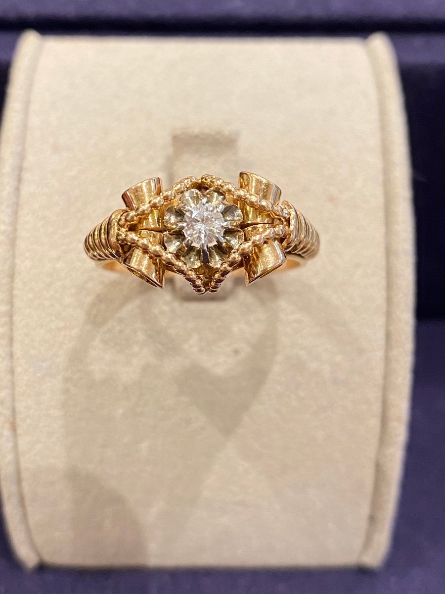 Vintage Rose Gold And Diamond Ring-photo-1