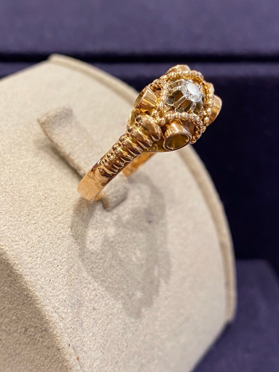 Vintage Rose Gold And Diamond Ring-photo-3