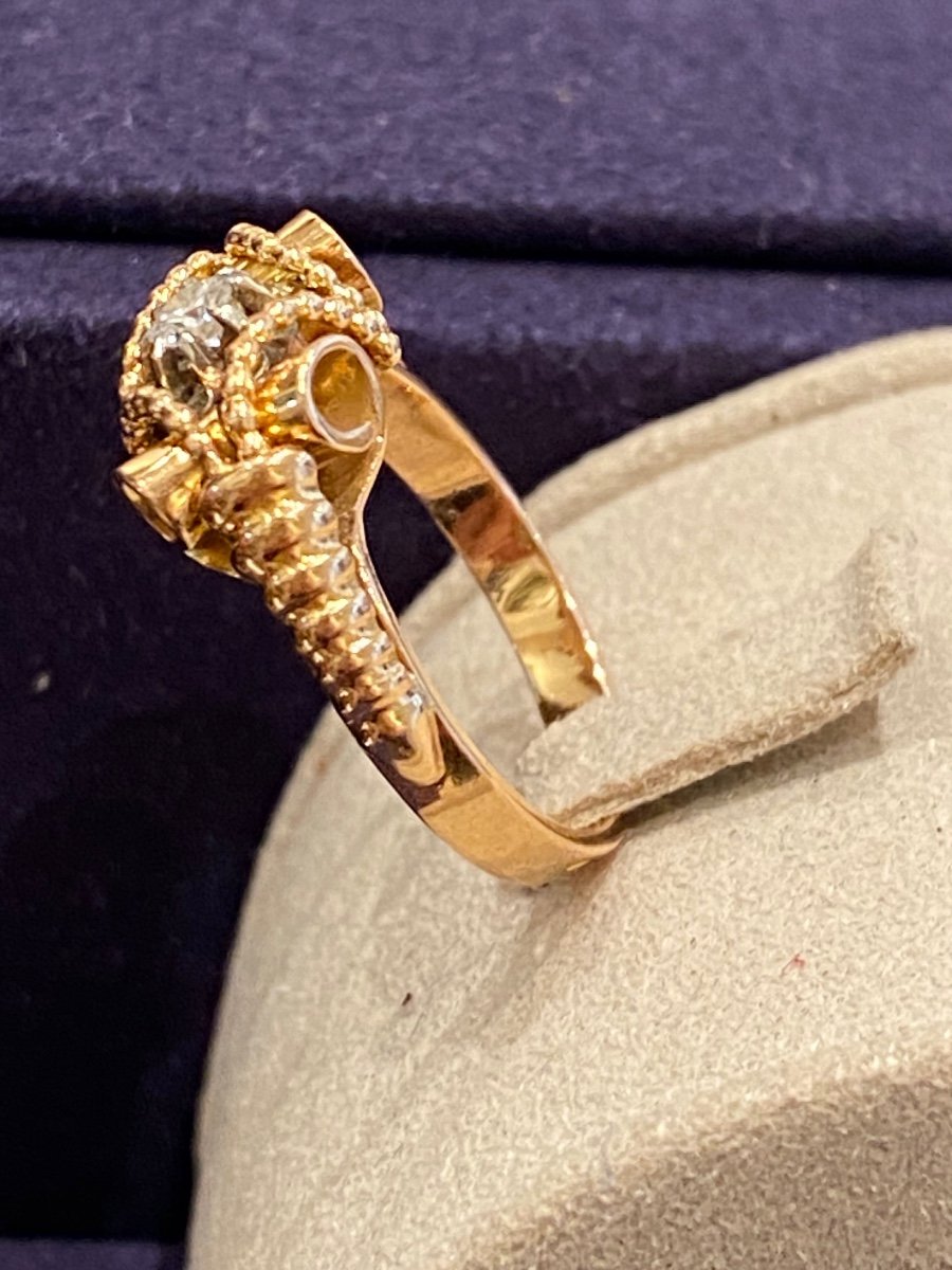 Vintage Rose Gold And Diamond Ring-photo-5