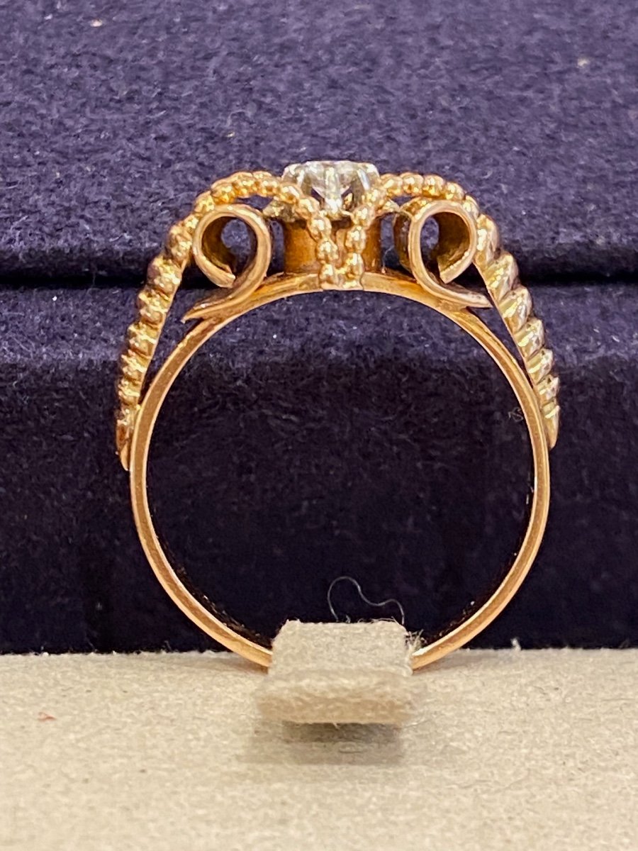 Vintage Rose Gold And Diamond Ring-photo-6